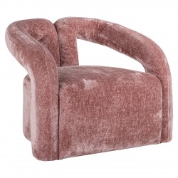 Fauteuil Dana rose chenille (Bergen 705 rose chenille)