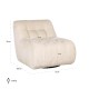 Draaifauteuil Rosy white chenille (Bergen 900 white chenille)