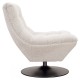 Draaifauteuil Sydney white bouclé fire retardant (FR-Copenhagen 900 Bouclé White)