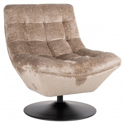 Draaifauteuil Sydney taupe chenille (Bergen 104 taupe chenille)