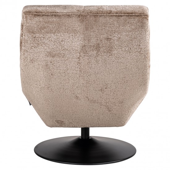 Draaifauteuil Sydney taupe chenille (Bergen 104 taupe chenille)