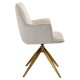 Draaistoel met arm Dakota beige chenille (Niagara 902 beige)