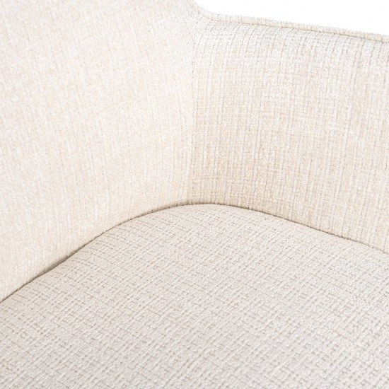 Draaistoel met arm Dakota beige chenille (Niagara 902 beige)