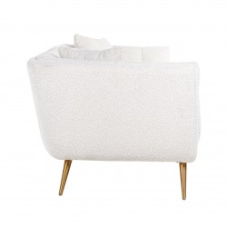 Bank Huxley White Bouclé / Brushed gold (Copenhagen 900 Bouclé White)