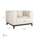 Fauteuil Beaudy white chenille fire retardant (FR-Bergen 900 white chenille)