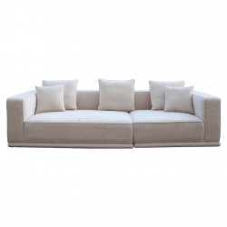 Sofa Lusso 3-zits beige chenille (Niagara 902 beige)