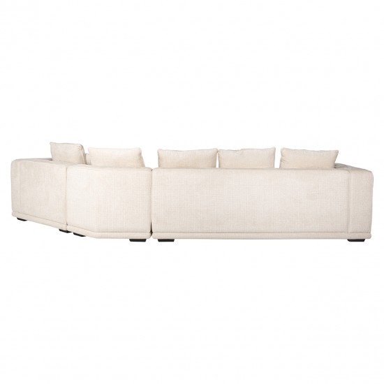 Sofa Lusso 4-zits beige chenille (Niagara 902 beige)