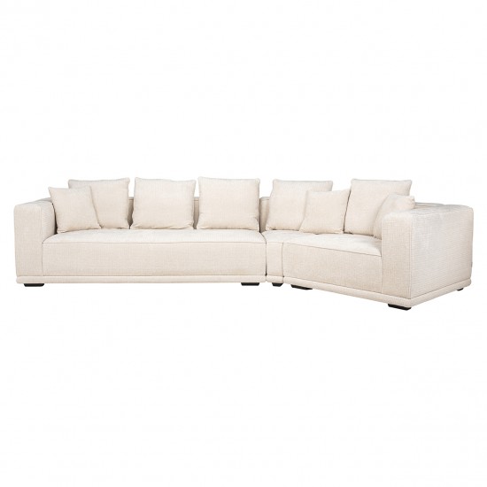 Sofa Lusso 4-zits beige chenille (Niagara 902 beige)