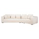 Sofa Lusso 4-zits beige chenille (Niagara 902 beige)