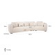 Sofa Lusso 4-zits beige chenille (Niagara 902 beige)