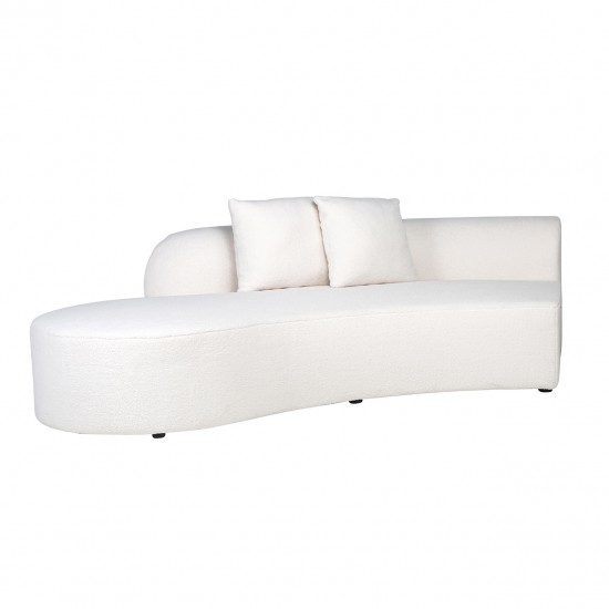 Bank Grayson ottoman links white furry|doorgestoffeerd (Himalaya 900 white furry)